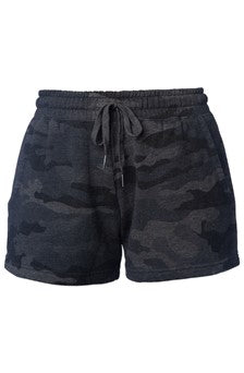 Ladies Black Camo Heather Shorts